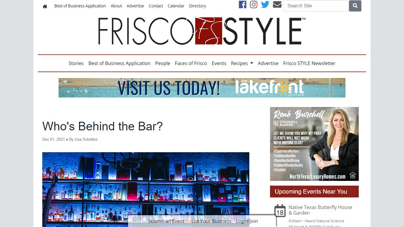 Who's Behind the Bar? | Frisco STYLE Magazine