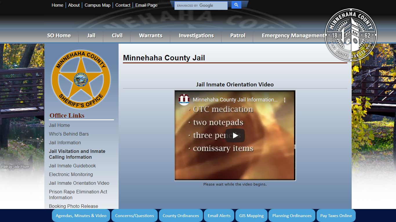 Minnehaha County, South Dakota Official Website - Jail